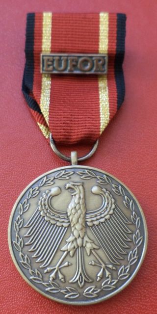 Germany German Eufor Missions Service Medal In Bronze Order Badge