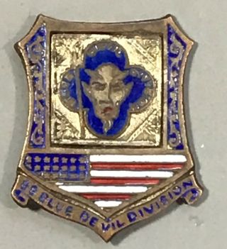 Wwii Us Army 88th Blue Devil Division Dui Di Unit Crest Pb Nhm Foreign