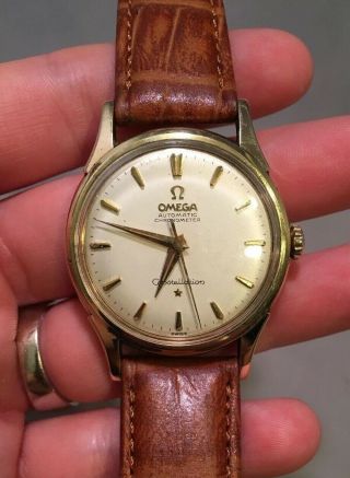 Vintage Solid 14k Gold Omega Automatic Chronometer 24j Constellation - Perfect 2