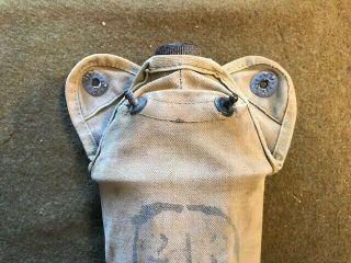 WW2 USMC 2nd Pattern Canteen Cover With Canteen & Cup - Unit Marked 5