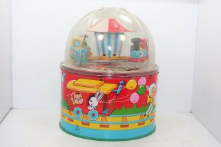 Vintage 1960 ' s Tin Litho Tippy Toy Choo Choo Train Toy by T.  P.  S.  Japan 3