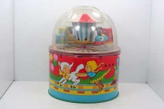 Vintage 1960 ' s Tin Litho Tippy Toy Choo Choo Train Toy by T.  P.  S.  Japan 4