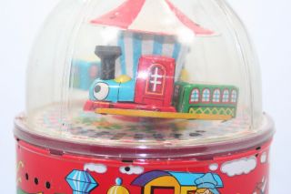 Vintage 1960 ' s Tin Litho Tippy Toy Choo Choo Train Toy by T.  P.  S.  Japan 5