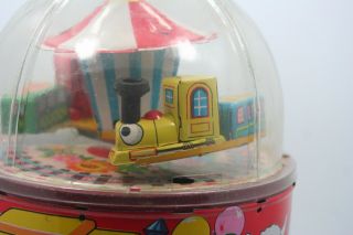 Vintage 1960 ' s Tin Litho Tippy Toy Choo Choo Train Toy by T.  P.  S.  Japan 6