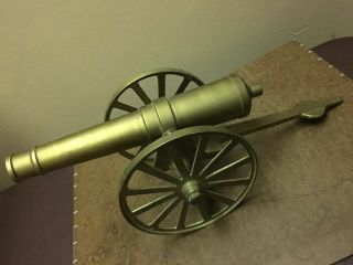 Vintage Brass Cannon 15.  5 " Long