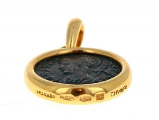 Rare Bvlgari Bulgari Monete Roma Constantinus Ancient Coin Gold Pendant Charm