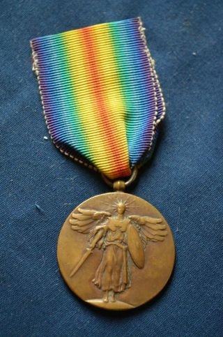 Wwi U.  S.  Victory Medal,  No Pin - Bar