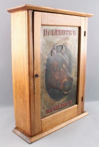 Antique DR.  LESURES REMEDIES Veterinary Medicine Country Store Cabinet Sign Book 6