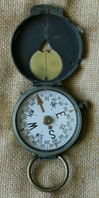 Antique World War I Cruchon & Emons Brass Military Compass Us Army Engineer Corp