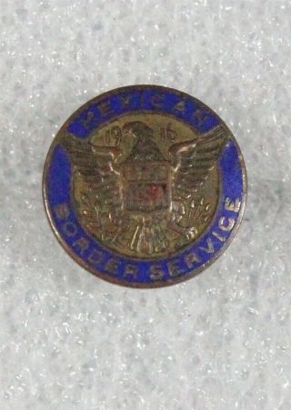 Wwi Era Home Front - 1916 Mexican Border Service Lapel Pin (round)