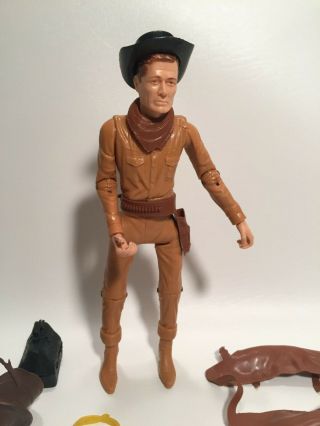 JOHNNY WEST vintage 60s action figure with MANY accessories COWBOY toy MARX 2