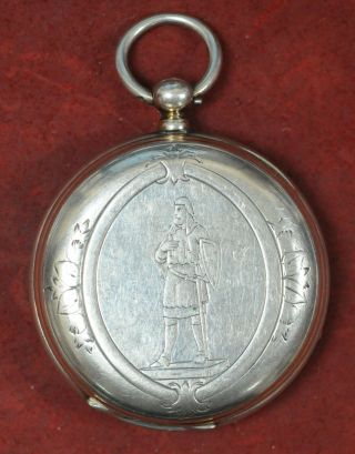 Antique A Madsen Randers Pocket Watch Size 12 Silver Case 2