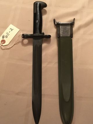 Bayonet And Matching Scabbard For Your M1 Garand.  Marked: En S,  E Us.