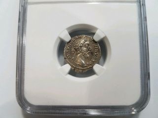 Marcus Aurelius Roman Empire NGC XF AD 161 - 180 AR Denarius Silver Ancient Coin 2
