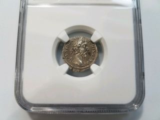 Marcus Aurelius Roman Empire NGC XF AD 161 - 180 AR Denarius Silver Ancient Coin 3