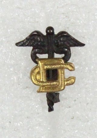 Army Collar Pin: " Dc " Dental Corps,  Wwi Medical (1) - Shirt Size
