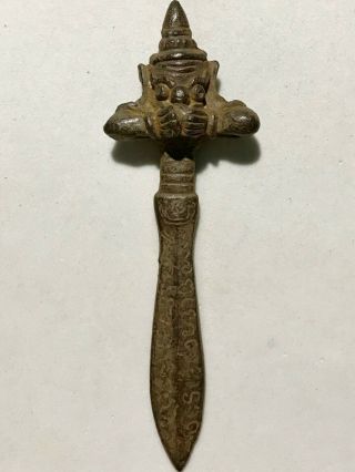 Dagger Phra Lp Rare Old Thai Buddha Amulet Pendant Magic Ancient Idol 3