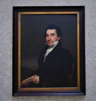 19th C.  Portrait Oil Painting Gentleman Man Antique Victorian