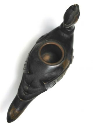 Stunning rare antique heavy Chinese Bronze bird incense burner 3