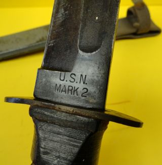 U.  S.  NAVY MK 2 COMBAT SURVIVAL KNIFE W/SHEATH - ROBESON - SHUREDGE 5