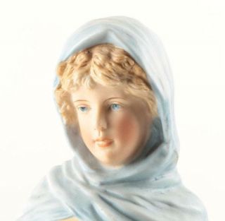 Gorgeous Vintage Bisque Figurine Of A Young Woman