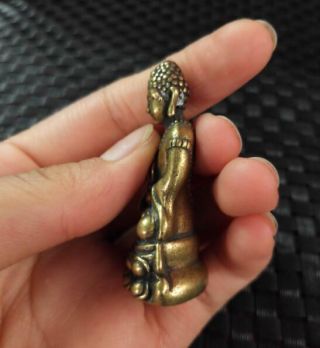China ' s archaize brass Medicine Buddha Small statue 2
