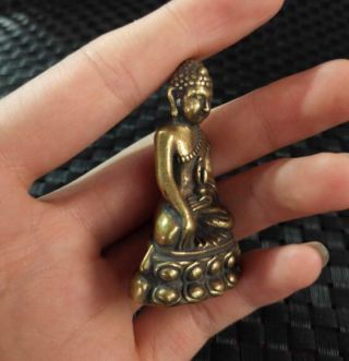 China ' s archaize brass Medicine Buddha Small statue 5