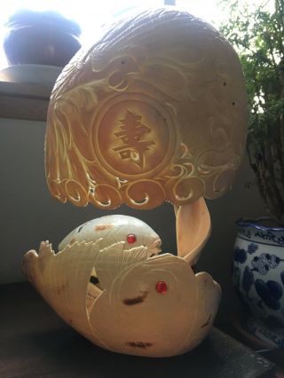 Asian Antique Sea Shell Lamp Night Light
