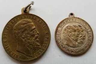 Ww1 German Medal Order Badge 2pc.  Us Only