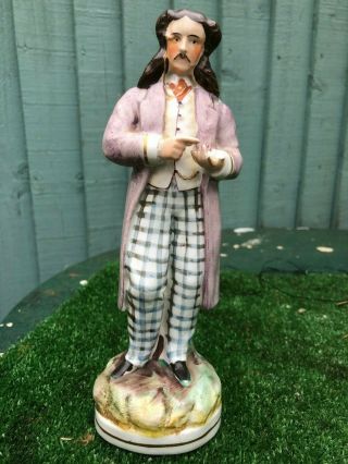 Mid 19thc Staffordshire Thomas Parr Lord Dundreary Male Figure C1861