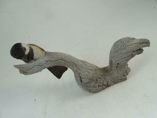 Vintage Harold Smith Gadsden AL Hand Carved Wood Bird Decoy Figurine Folk Art 2