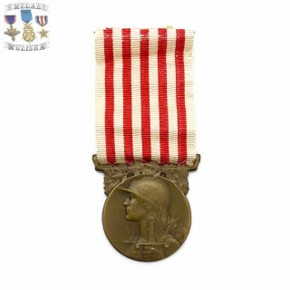 Wwi 1914 - 1918 French Commemorative War Medal Grande Guerre Ww1