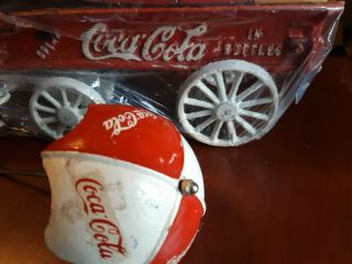 vintage cast iron Coca Cola horse drawn wagon 3
