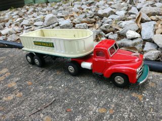 14” Yamaichi Japan Studebaker Grain Hauler Semi Truck And Trailer.