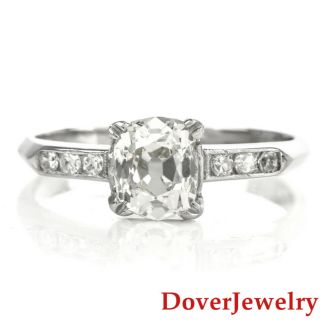 Antique Deco Natural 1.  08ct Diamond Platinum Engagement Ring Nr