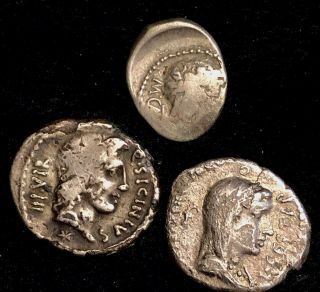 Brutus Cato & Sicinius Ancient Roman Silver 49 - 42bc 6.  67g