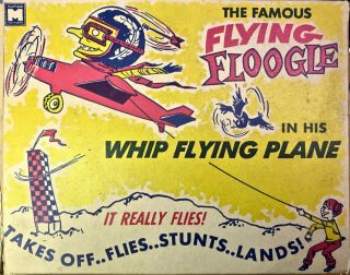 1965 Rare FLYING FLOOGLE Whip - Power Stunt Plane Model NO BOX NUTTY MAD WEIRD OHS 2