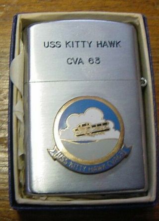 Uss Kitty Hawk Cva 63 Lighter Nib Never Fired