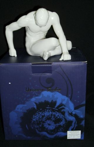 Nude Male,  Yoga,  Gay,  Man Fine Porcelain Figurine Statue By Unicorn Studio Nib