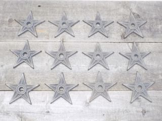 12 Cast Iron Stars Washer Texas Lone Star Ranch 3 7/8 " Large Primitive Raw Craft