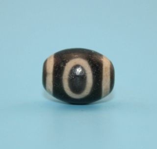 21 16 Mm Antique Dzi Agate Old 1 Eyes Bead From Tibet