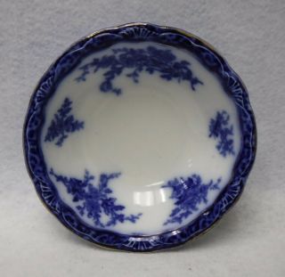 Stanley Pottery Flow Blue Touraine Pattern Cereal Or Dessert Bowl - 6 - 3/8 "