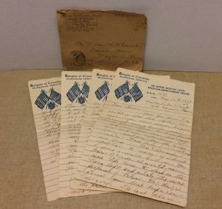 Ww1 Letter Home From A.  P.  O.  771 @ St Nazaire France To Waynesboro Pa Chas Martin