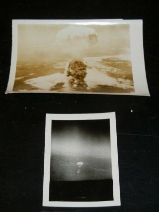 Vintage Hiroshima & Nagasaki Atomic Bomb Mushroom Cloud Photos Wwii Atom Bomb