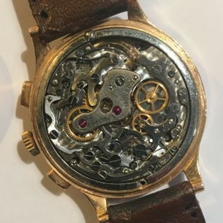 ANTIQUE MOVADO CHRONOGRAPH 18 K.  SOLID GOLD 4