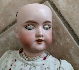 VINTAGE OLD PORCELAIN DOLL GERMANY 890 BISQUE BODY 4