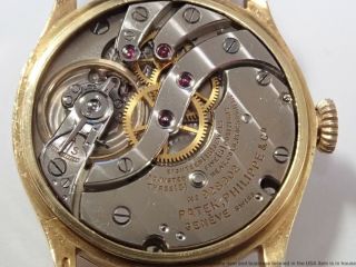 18k Gold Vintage Patek Philippe 300226 Calatrava 96cal 18j Automatic Mens Watch 3