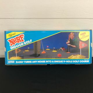 Vintage Nerf Indoor Golf Play Set 1987 0271 Complete W/ Box