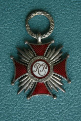 Poland Polish Cross Of Merit Order 2nd Class Prl Medal Award Military