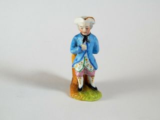 Miniature Antique European Or English Staffordshire Figure Man 2 1/8 " Unmarked